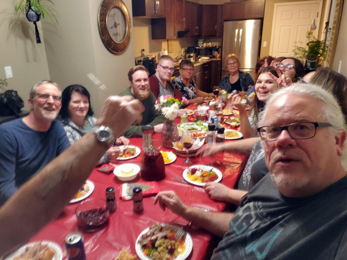 Christmas at the Stephensons, Ken is in the pic too (his arm)