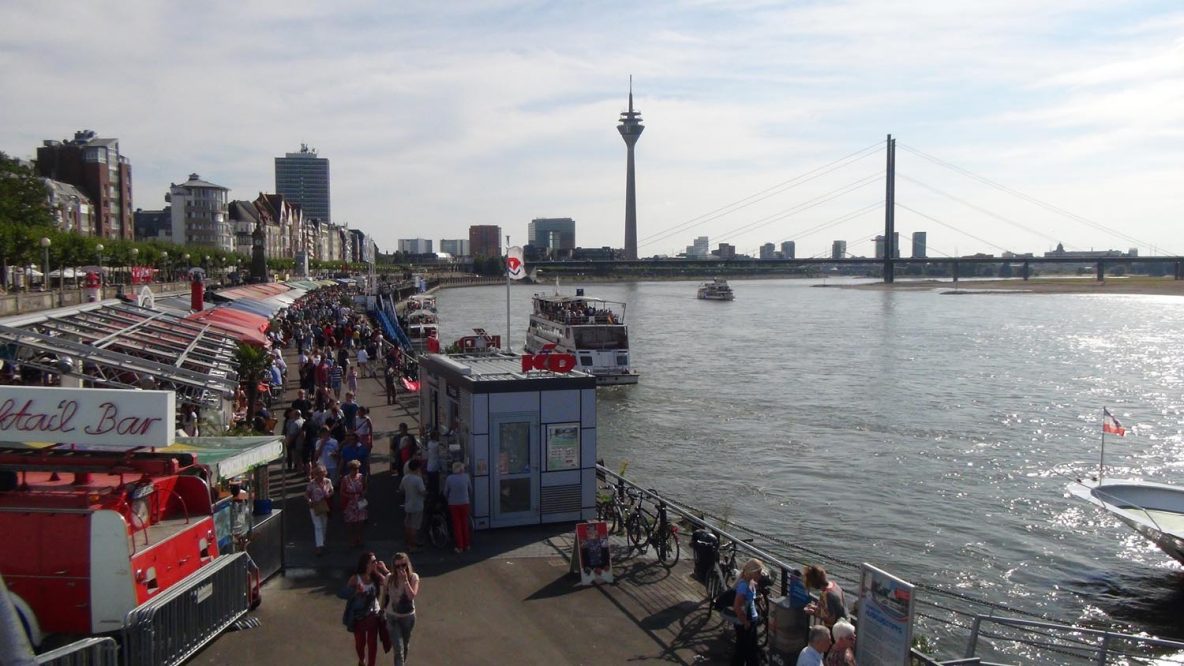 Back at the Rhine Riverside in Düsseldorf