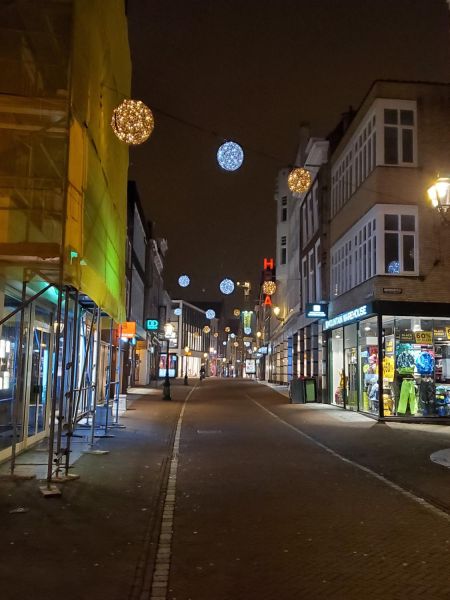 shopping street in Leiden