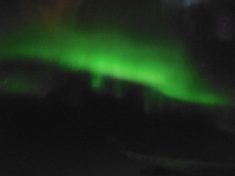 aurora borealis, northern lights, seen from the plane!