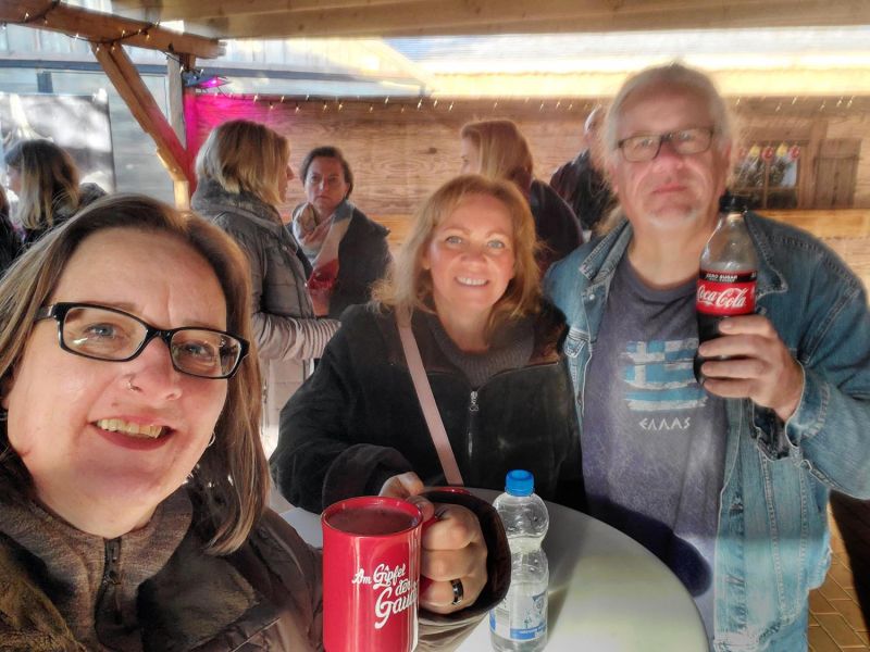 having glühwein at the Christmas Market at the CentrO in Oberhausen