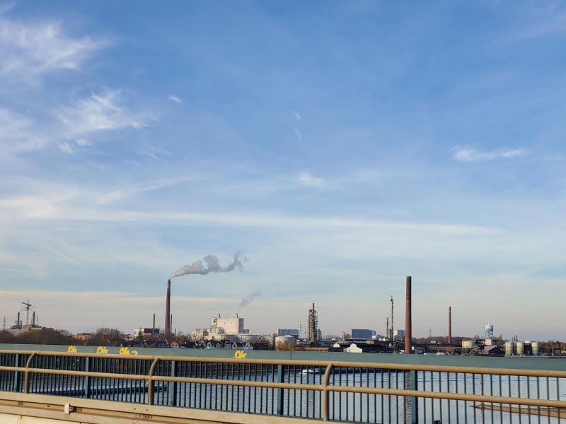 a lot of industry in the German Ruhr area