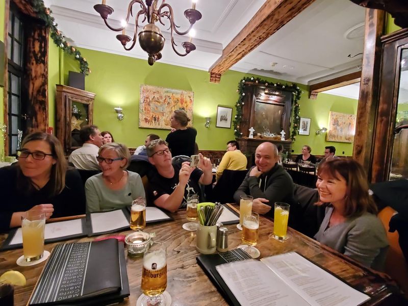 meeting with former coworkers at the Goldener Schwan in Aachen