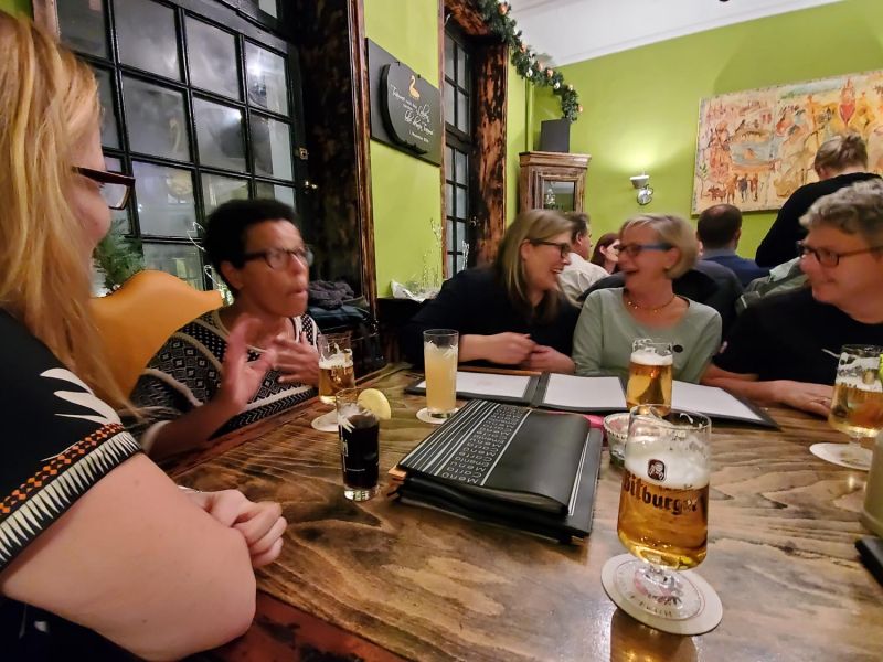 meeting with former coworkers at the Goldener Schwan in Aachen