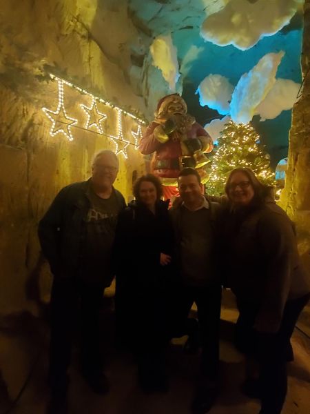 with Corine and Roy at the Christmas Market, Velvet Cave, Valkenburg
