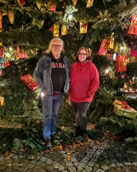 Nico and Marlies at the Christmas market in Ahrweiler