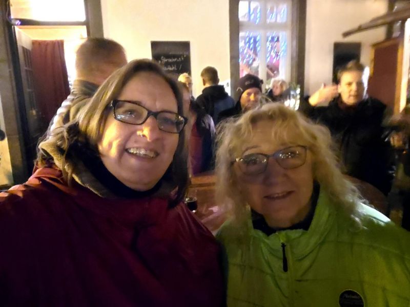 Marlies and Irmgard at the Christmas market in Ahrweiler