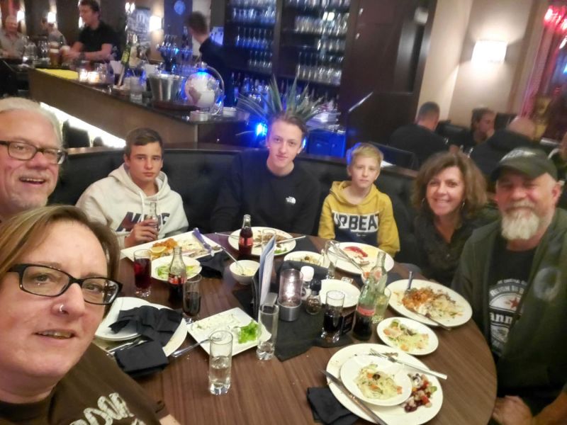 At Greek Restaurant Sirtaki in Valkenswaard with Els and family