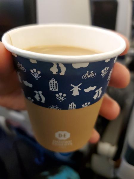 cute coffee cups at KLM flights
