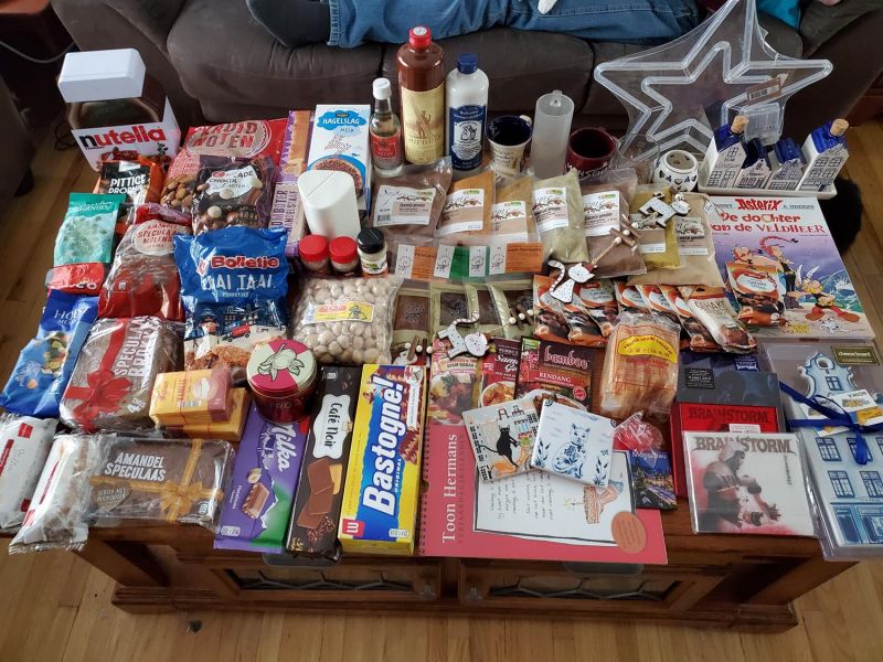 the loot.. do we bring back more and more each time? Mainly candy and Indonesian spices