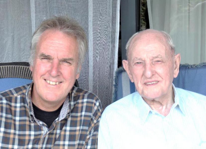 Ton and dad on dad's 96th birthday