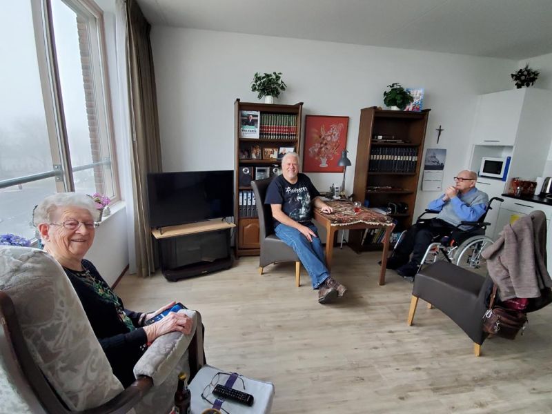 Nico and Marlies visiting dad and Amalia when we were last there in November/December 2019, this was our very last visit ♥