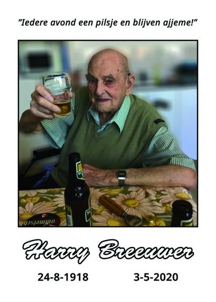 dad's memorial card, front