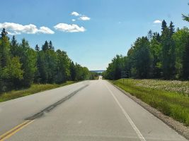 driving through Riding Mountain