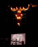the WOA cow and screen between the two main stages
